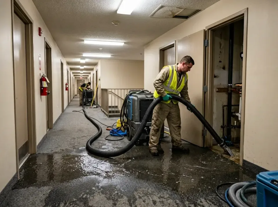 multi-unit-apartment-hallway-f-005 — frequently asked questions, Emergency Burst Pipe Water Extraction & Removal in Fort Lup…